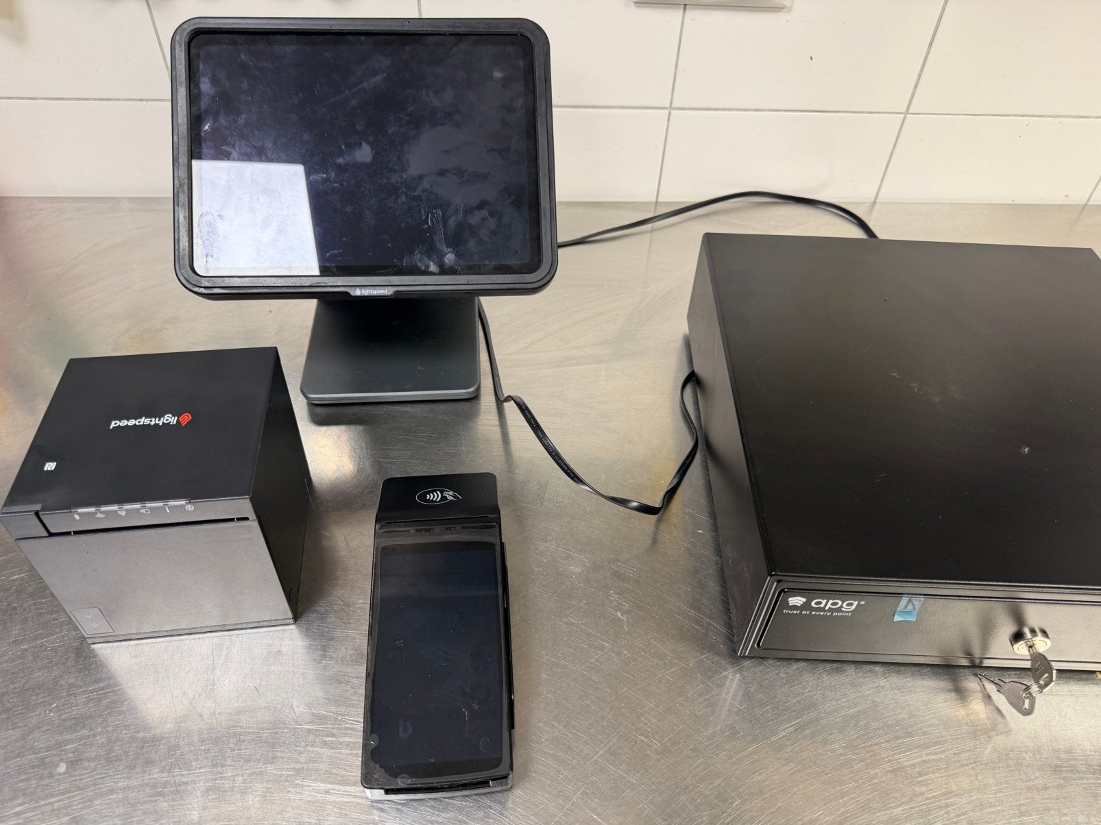Compleet Lightspeed kassasysteem + KDS + 2 kiosk bestelzuil, Ophalen of Verzenden