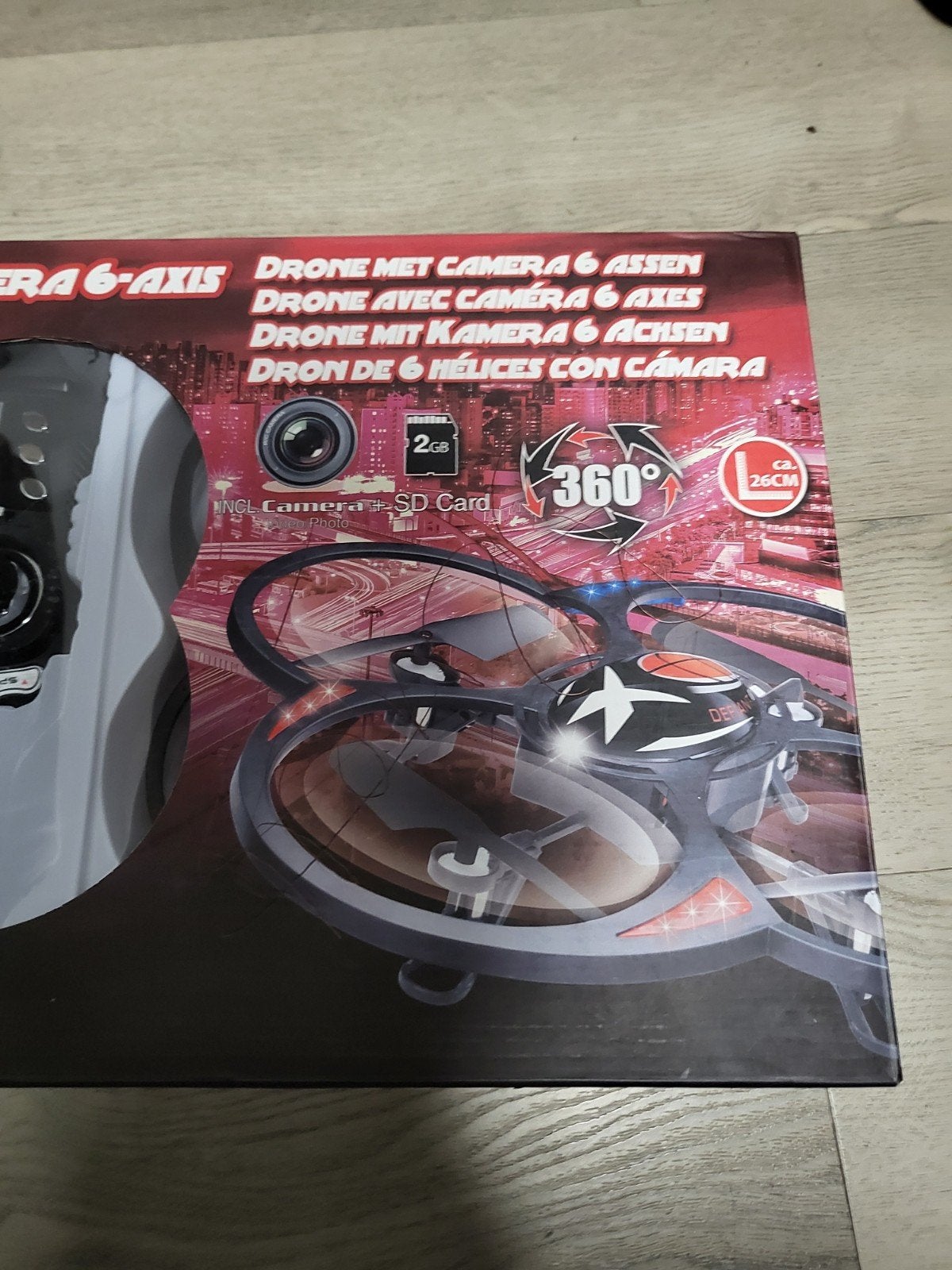 Drone met camera 6-axis - Zo goed als nieuw, Basiskwaliteit, Zo goed als nieuw, First person view (FPV), Speelgoeddrone