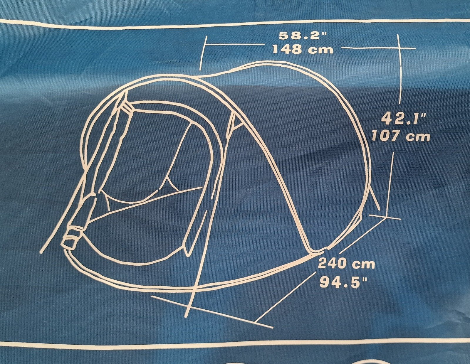Crivit Pop-up Tent -2-persoons tent, Caravans en Kamperen, Ophalen, Gebruikt, Tot en met 2