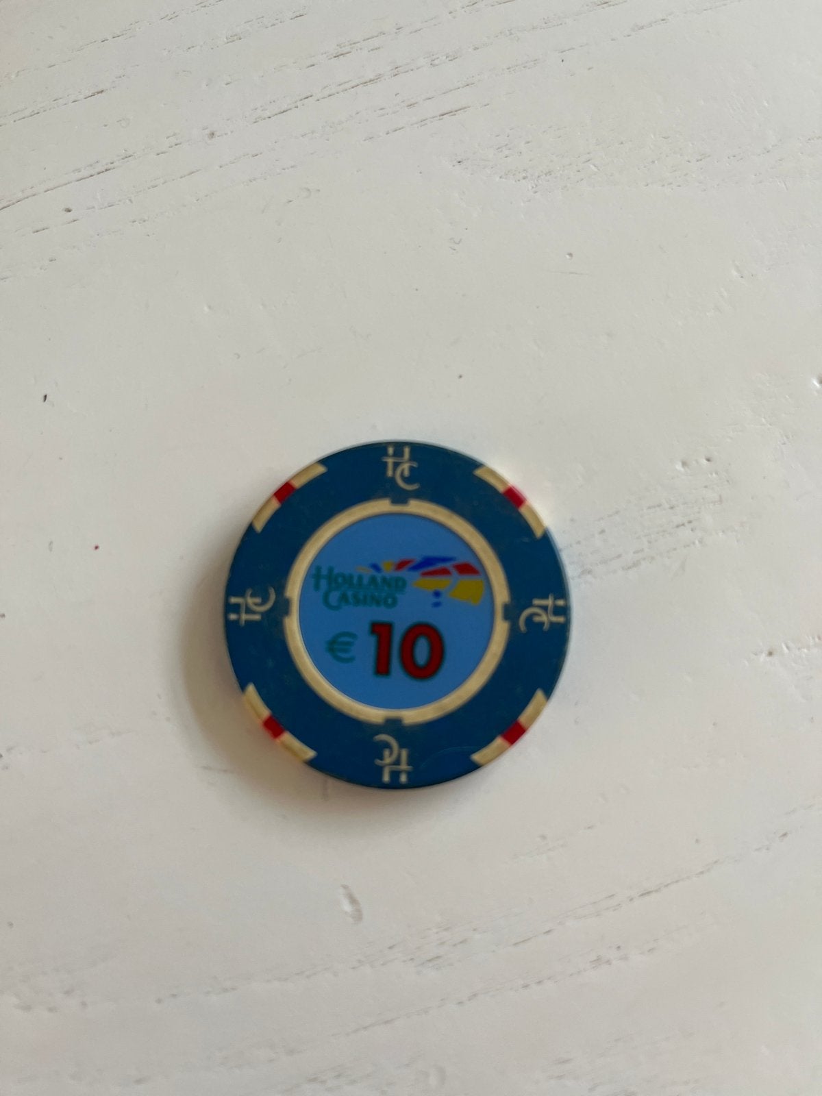 Holland Casino €10 fiche - Eerste generatie eurofiches, Verzamelen, Ophalen of Verzenden, Gebruikt