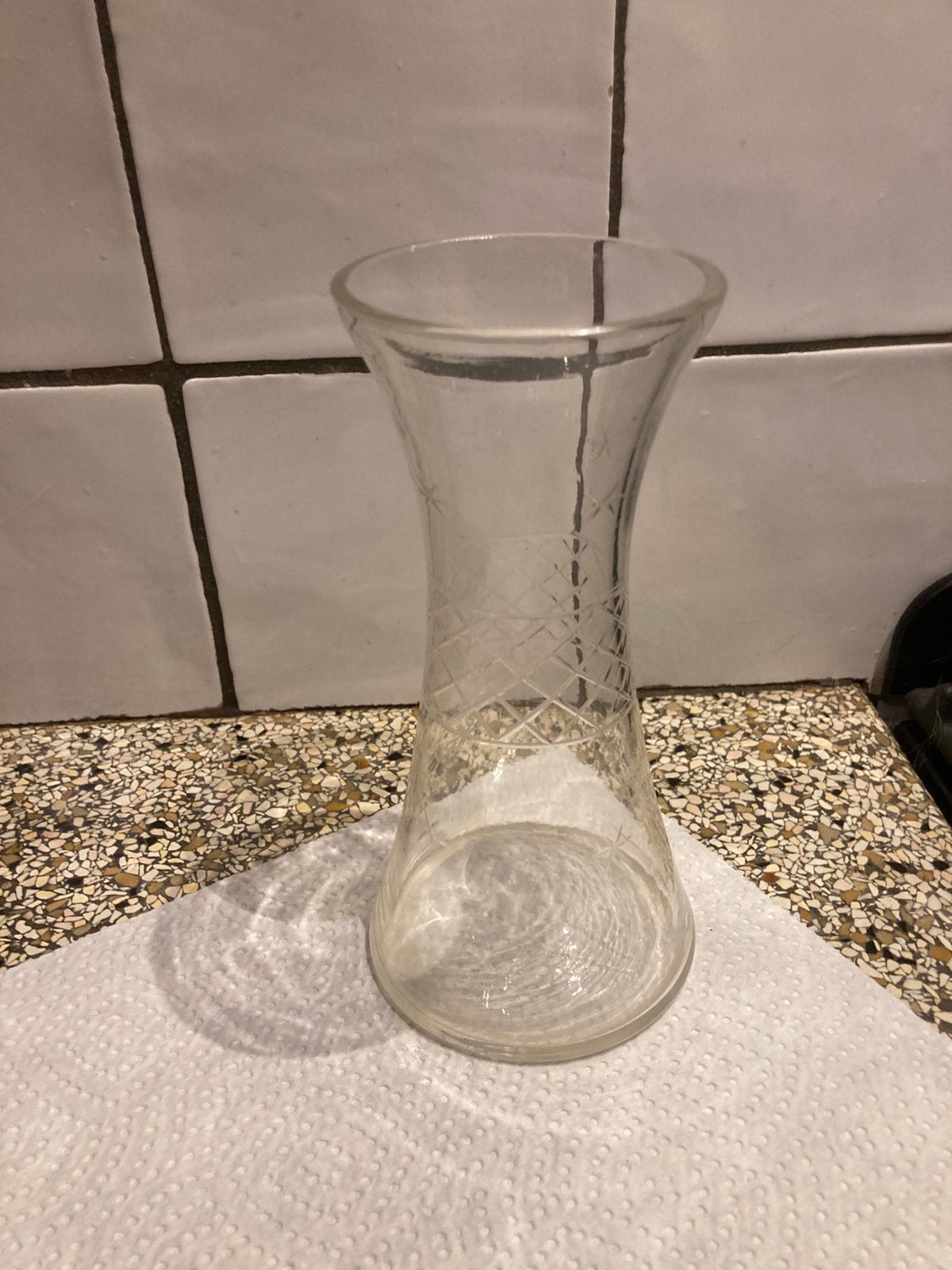 Oude glazen vaas, Antiek en Kunst, Antiek | Vazen, Ophalen of Verzenden