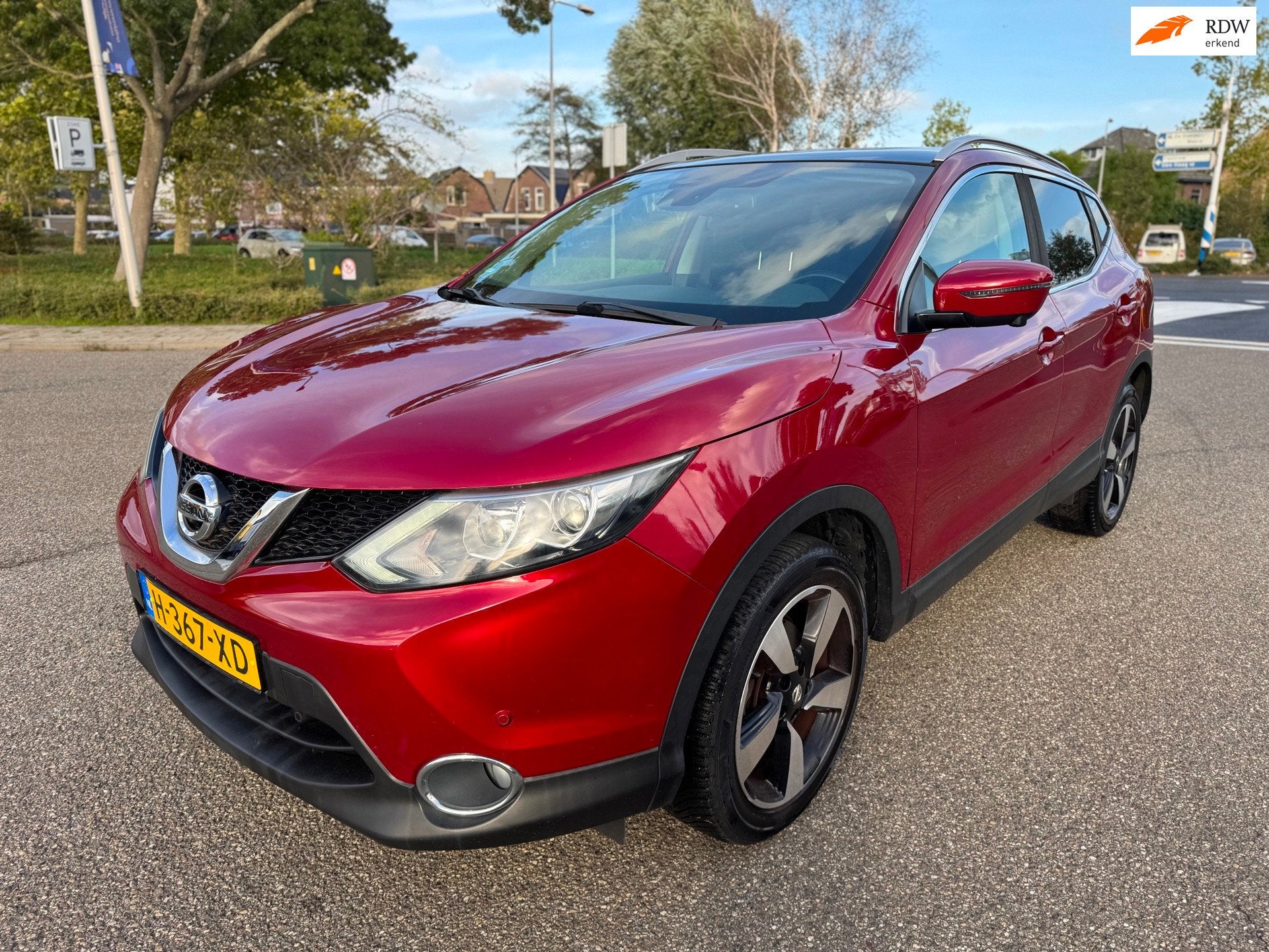 Nissan Qashqai 1.2 Tekna 17" / automaatbak.vervangen / camer, Auto's, Gebruikt, 4 cilinders, 116 pk, Leder