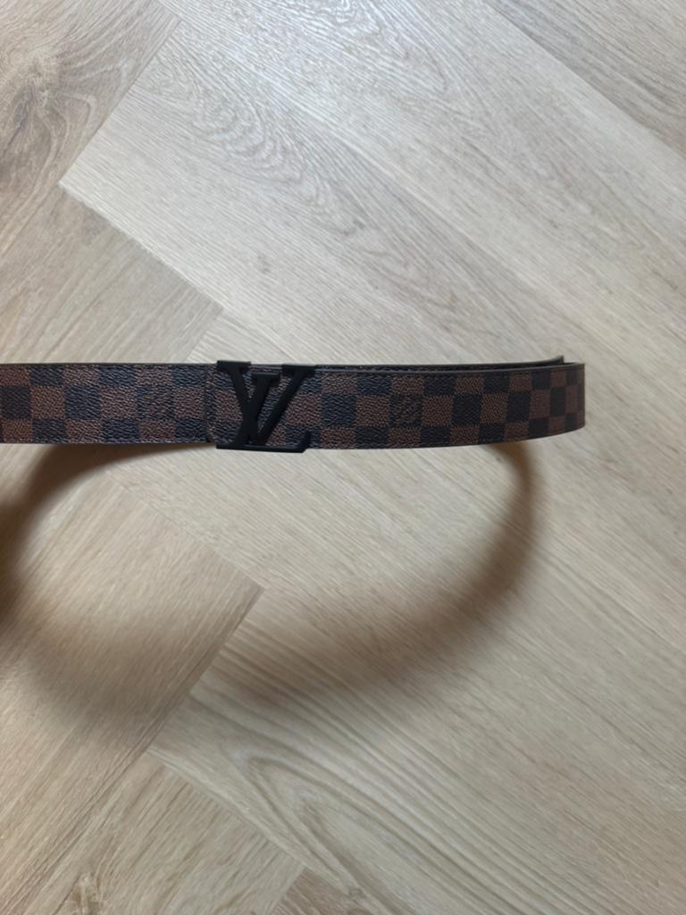 Damier Ebène - Initiale riem - Bruin - Maat 120, Ophalen of Verzenden, Zo goed als nieuw, Bruin