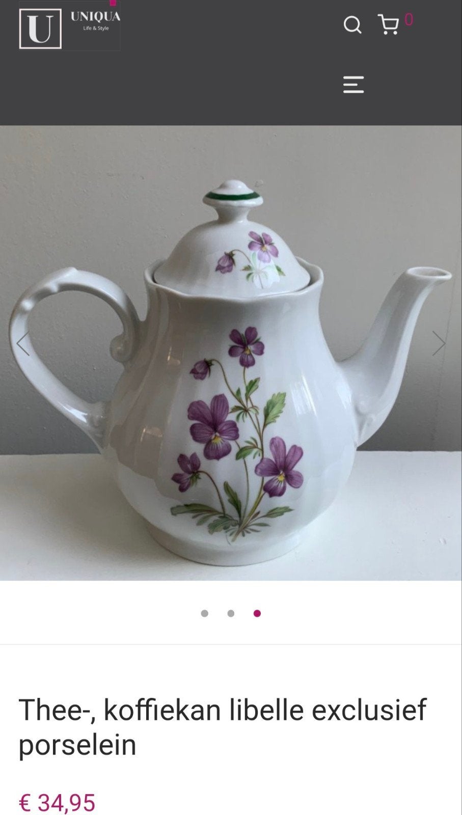 Libelle porcelein koffie thee servies nieuw, Ophalen of Verzenden