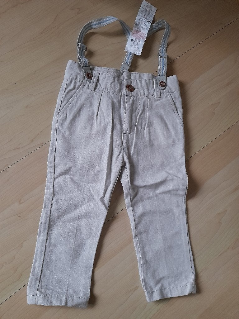 NIEUWE LANGE BROEK MET BRETELS MAAT 86 MERK BOBOLI, Ophalen of Verzenden, Zo goed als nieuw, Jongetje, Broekje