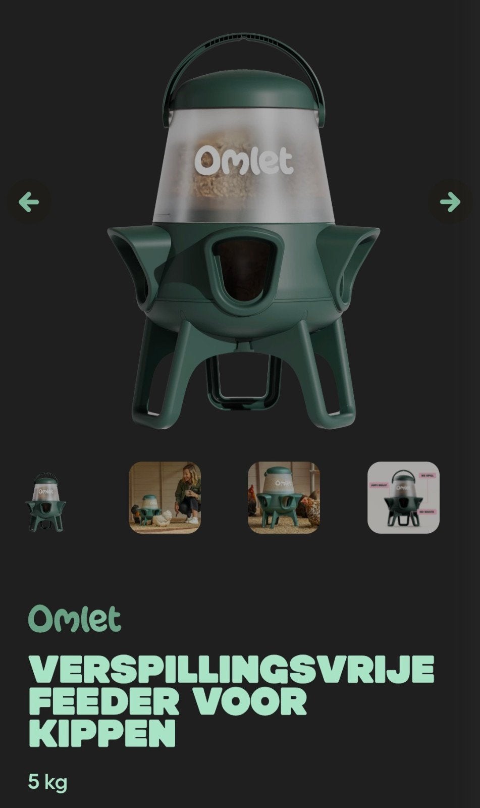 Omlet voerbak en  drinkbak kippen, Dieren en Toebehoren, Verzenden, Nieuw, Drinken en Voederen
