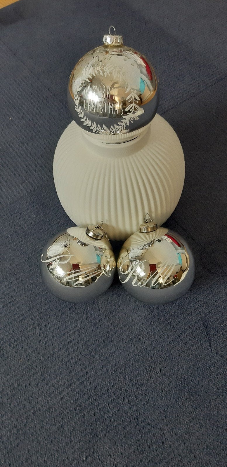 Riviera maison kerstballen groot 3x, Diversen, Kerst, Ophalen of Verzenden