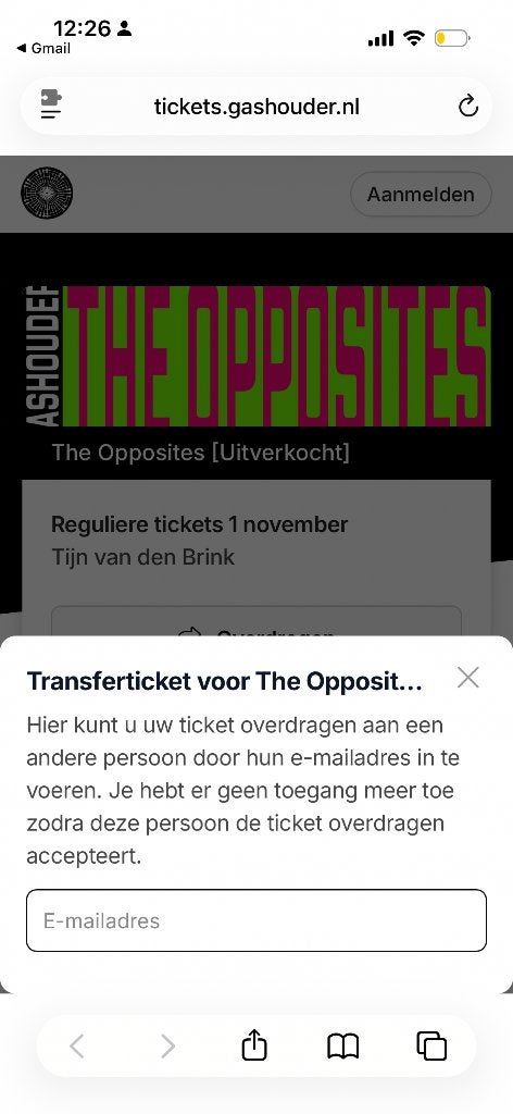 3x The opposites op 1 november 2026, Tickets en Kaartjes, Drie personen of meer, November
