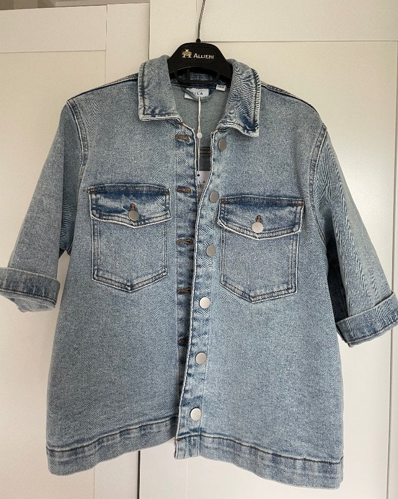 Nieuw! Vila spijkerjasje/spijkerblouse met 3/4 mouw maat 36, Blauw, Vila, Nieuw, Ophalen of Verzenden