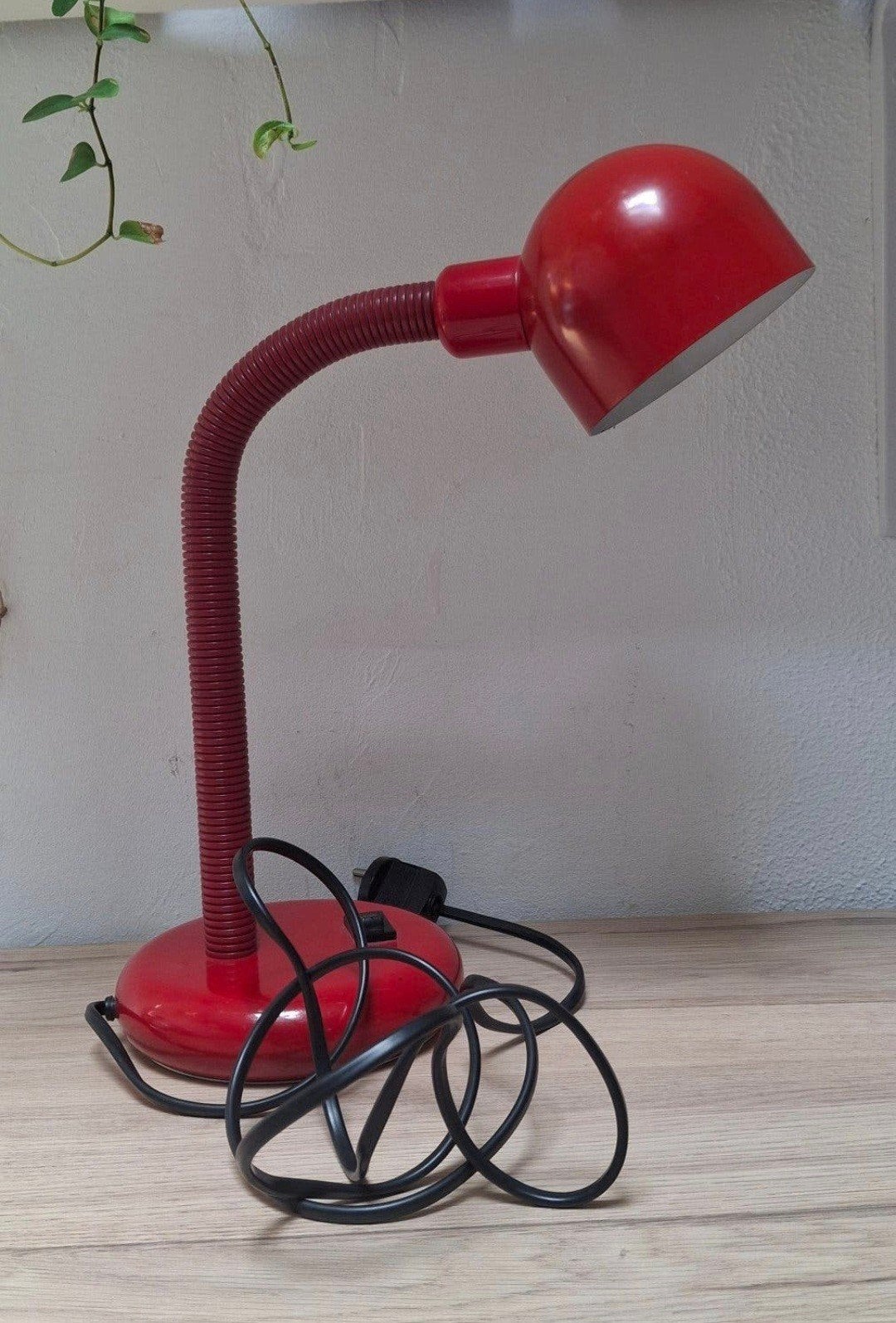 Rode vintage Hema bureaulamp., Ophalen of Verzenden, Bureaulamp, Vintage