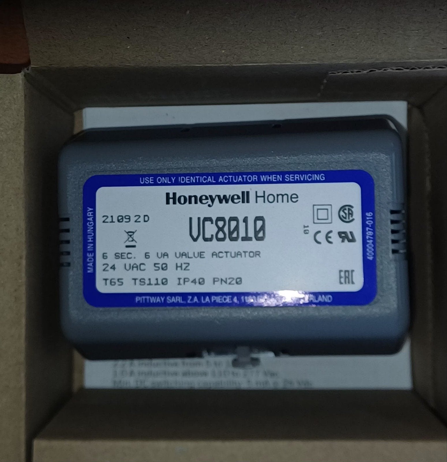 klepmotor / actuator Honeywell vc 8010, Ophalen of Verzenden, Nieuw