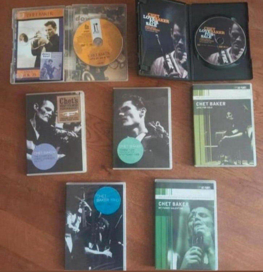 Chet Baker DVD VERZAMELING 7 DVD'S near mint conditie, Alle leeftijden, Ophalen of Verzenden, Zo goed als nieuw