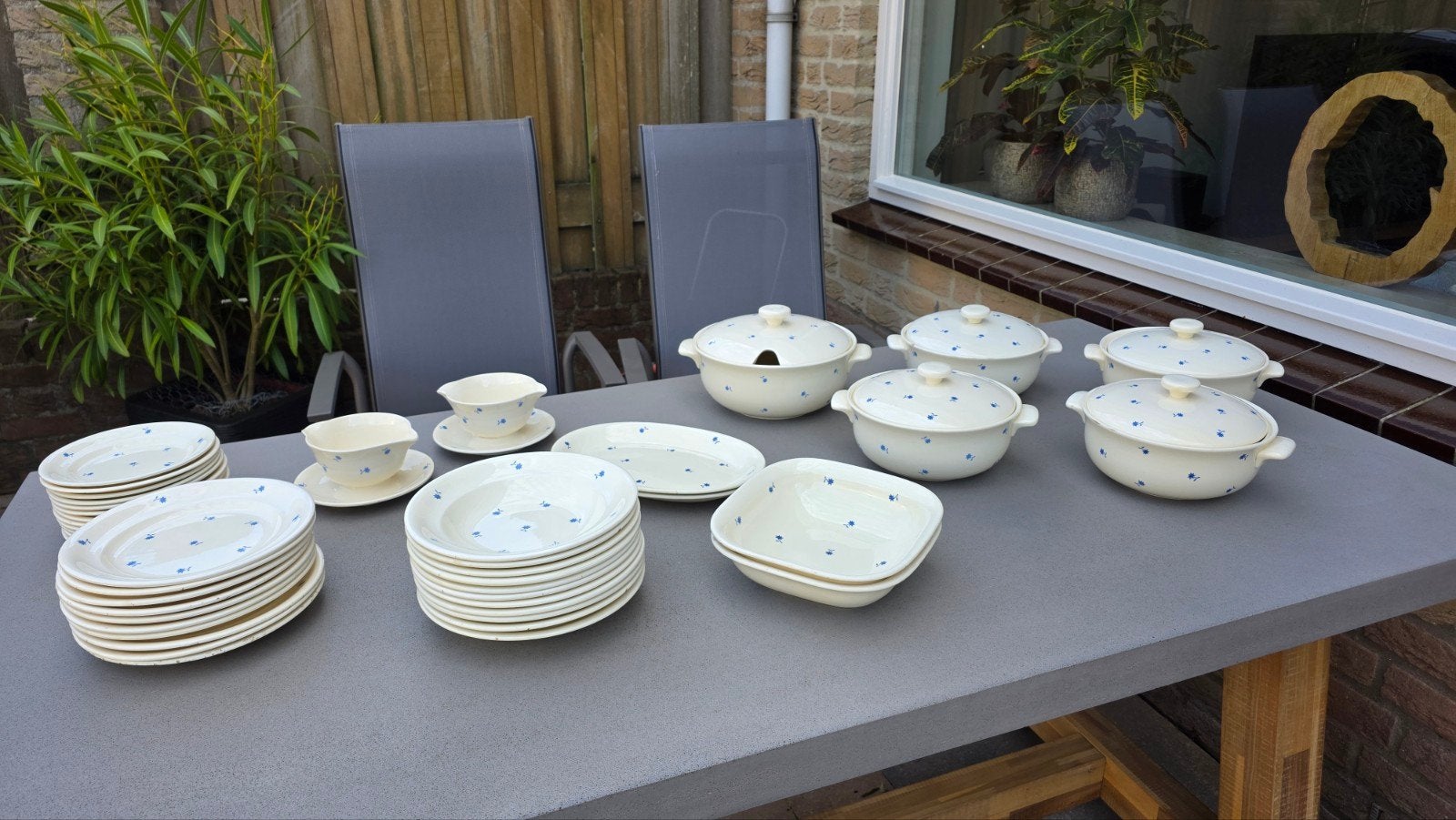 Vintage Steingut Colditz-VEB servies "Inge" jaren '50, Ophalen of Verzenden