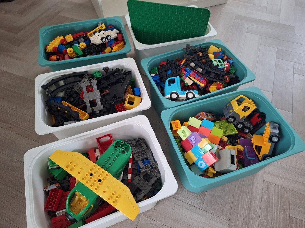Grote partij duplo, 6 bakken, Ophalen, Zo goed als nieuw, Compleet, Duplo