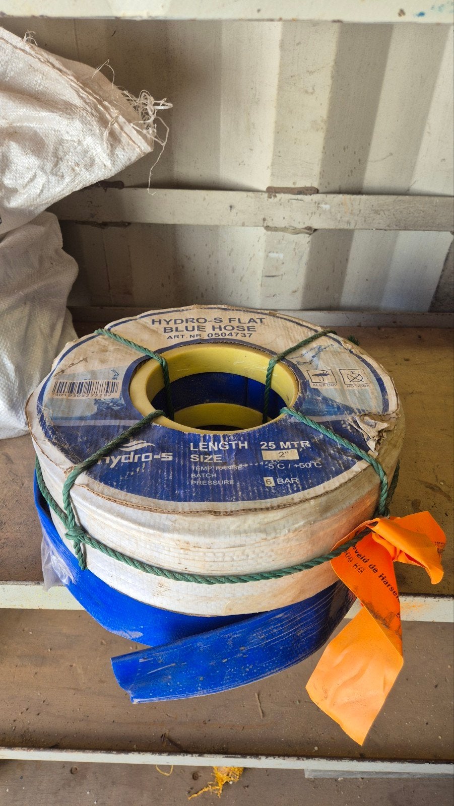Hydro-S Platte Blauwe Slang - 25 meter, 2 inch, 6 bar, Ophalen, Nieuw, Tuinslang