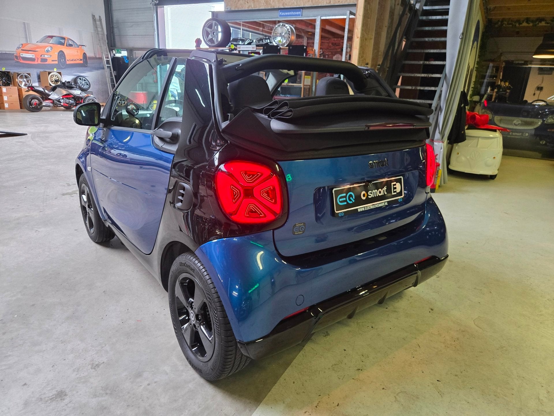 Smart Fortwo cabrio EQ Comfort 18 kWh, Auto's, Automaat, Gebruikt, Huisgarantie, Grijs