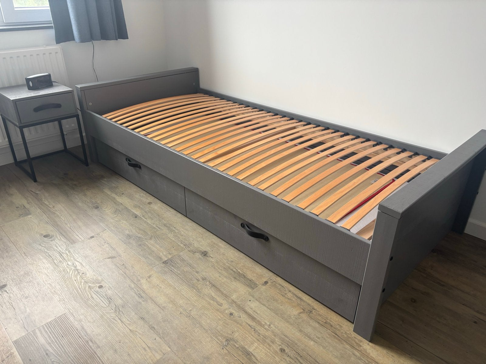 Woood Morris slaapkamer compleet met kast en bureau, Ophalen, Zo goed als nieuw, Eenpersoons
