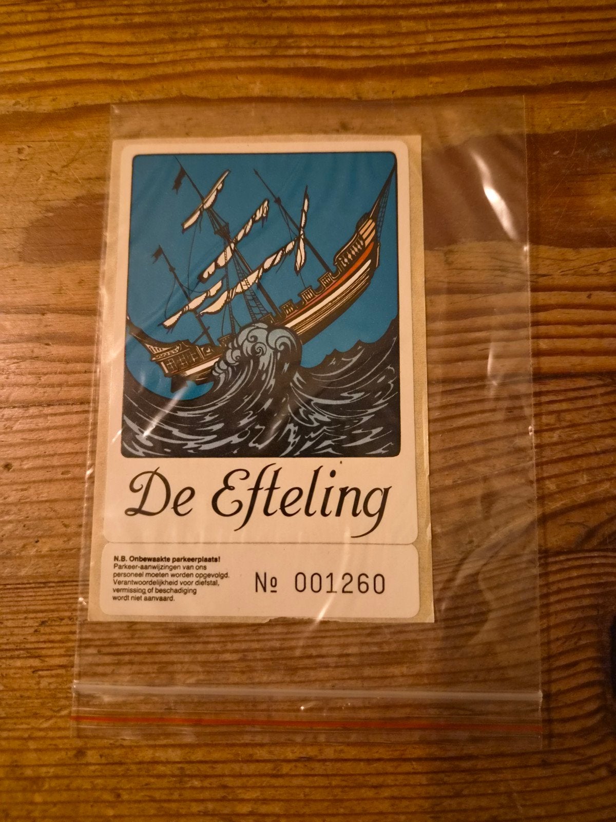 efteling parkeersticker, Ophalen of Verzenden, Speelkaart(en)