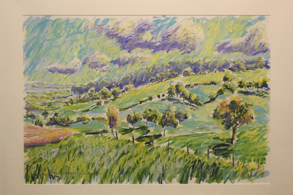 Frans van Veen grote pasteltekening Beusdal naar Epen (2001), Antiek en Kunst, Ophalen
