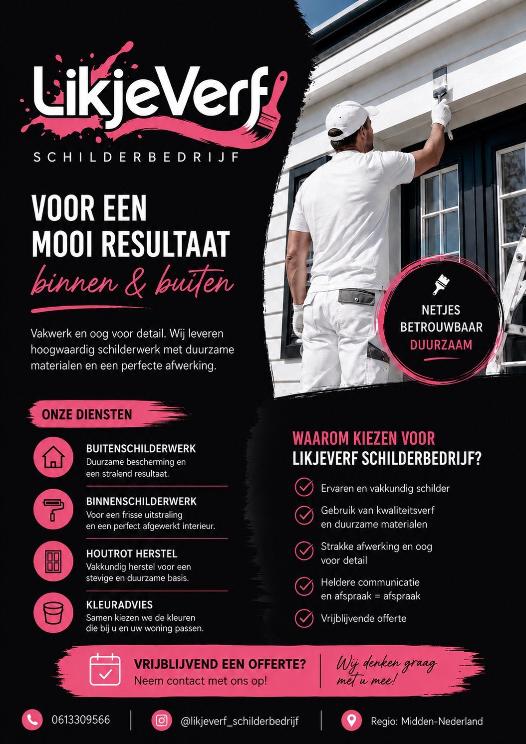Schilder gezocht? LikjeVerf voor strak resultaat, Diensten en Vakmensen, Schilders en Behangers, Kleuradvies, Binnenschilderwerk