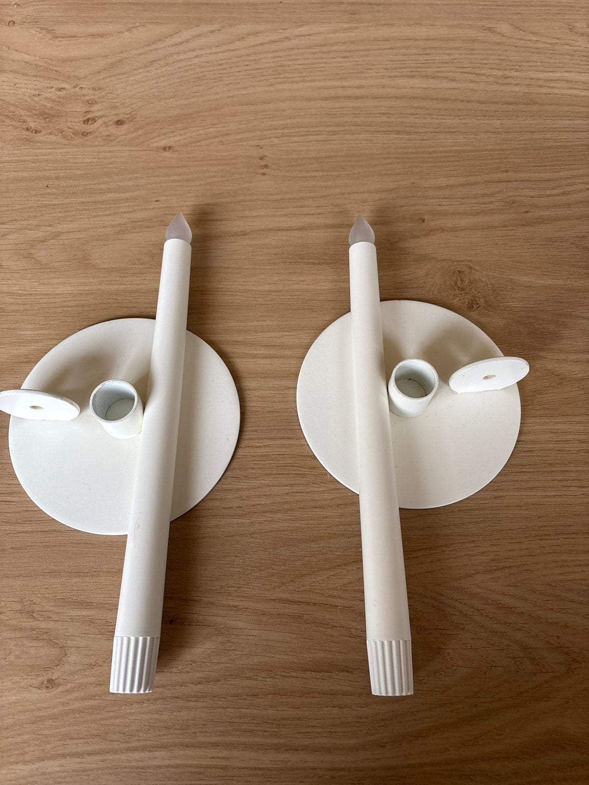 Set van 2 Linda.Loves LED kaarsen met houder, Ophalen, Zo goed als nieuw, Metaal, Kaars