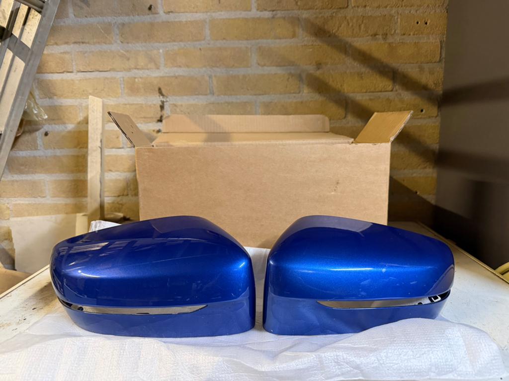 BMW G20 Portimao Blau Spiegelkappen Set, Ophalen of Verzenden, Gebruikt, BMW