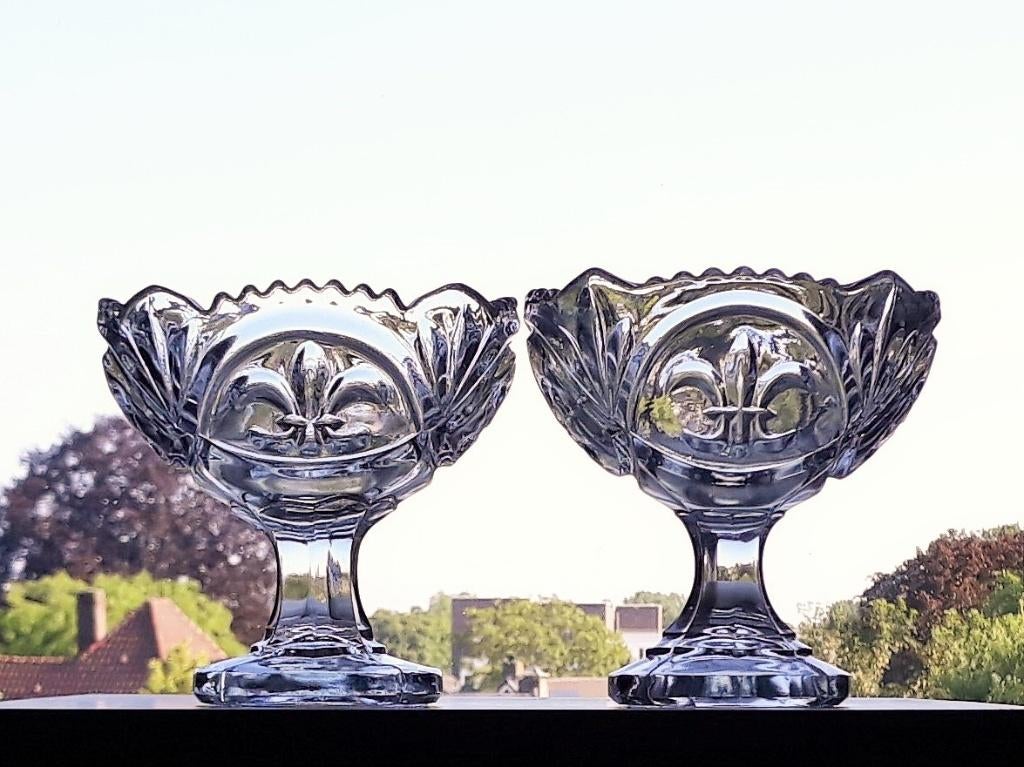 2 Schalen Persglas Frankrijk Art Deco, Antiek en Kunst, Antiek | Glas en Kristal, Ophalen of Verzenden