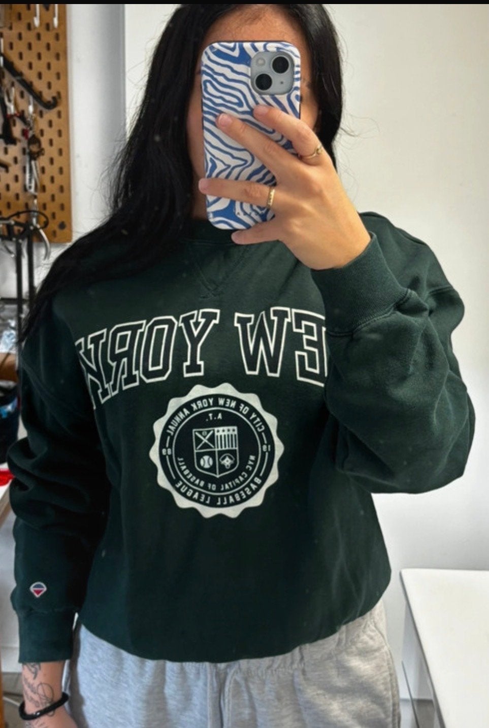 Donkergroene 'New York' sweater van America Today, Ophalen of Verzenden, Zo goed als nieuw, Maat 34 (XS) of kleiner, Groen