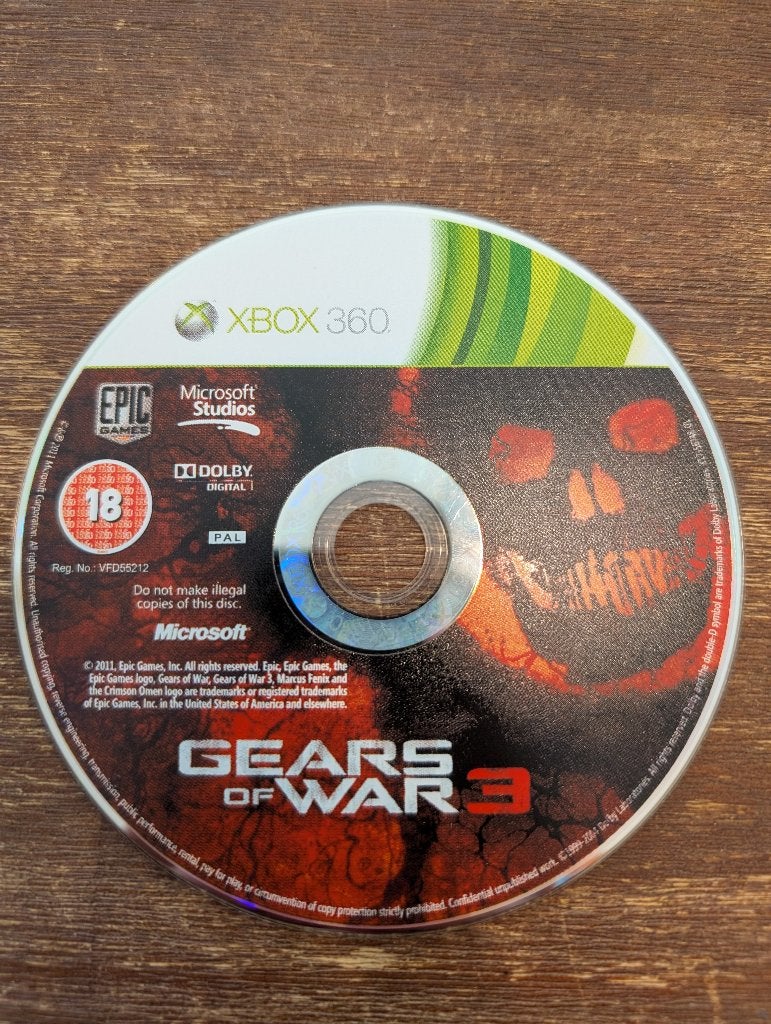 Gears of War 3 – Xbox 360 (alleen disc), Vanaf 18 jaar, Shooter, 1 speler, Ophalen of Verzenden