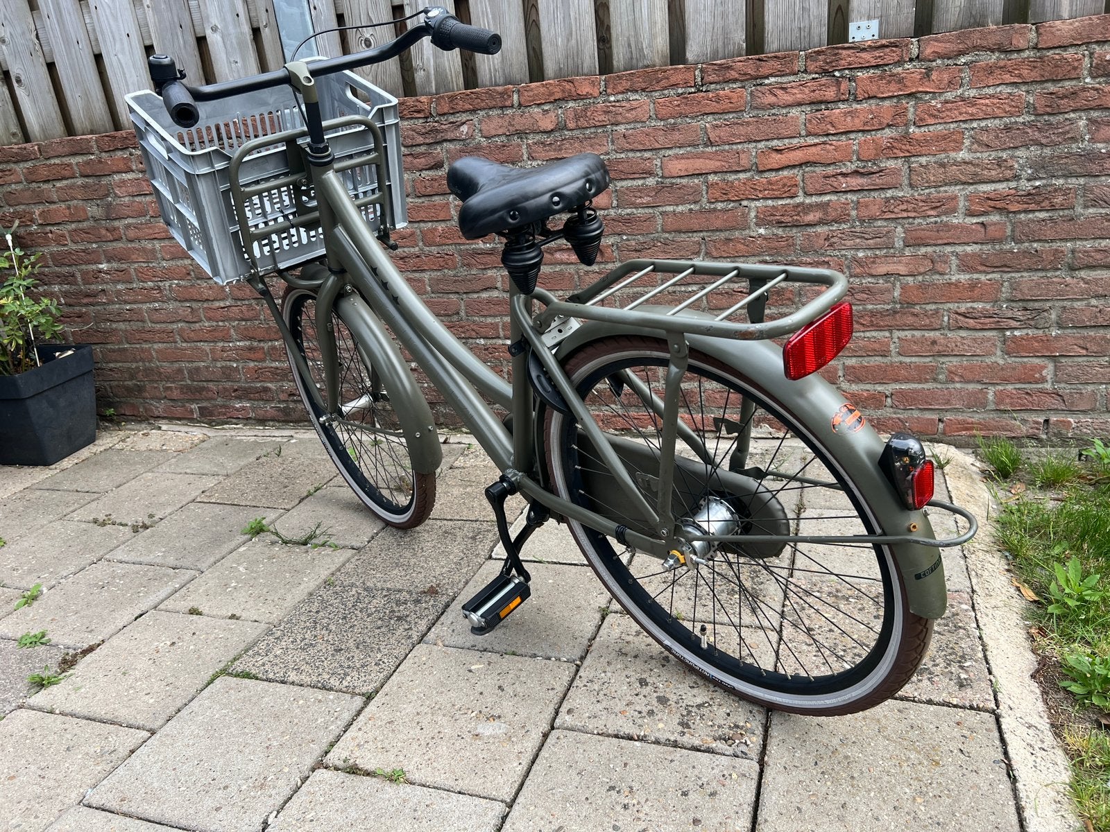 Meisjesfiets Cortina U4 Transport Leger groen 24 inch N3, Ophalen, Terugtraprem, 24 inch, Versnellingen