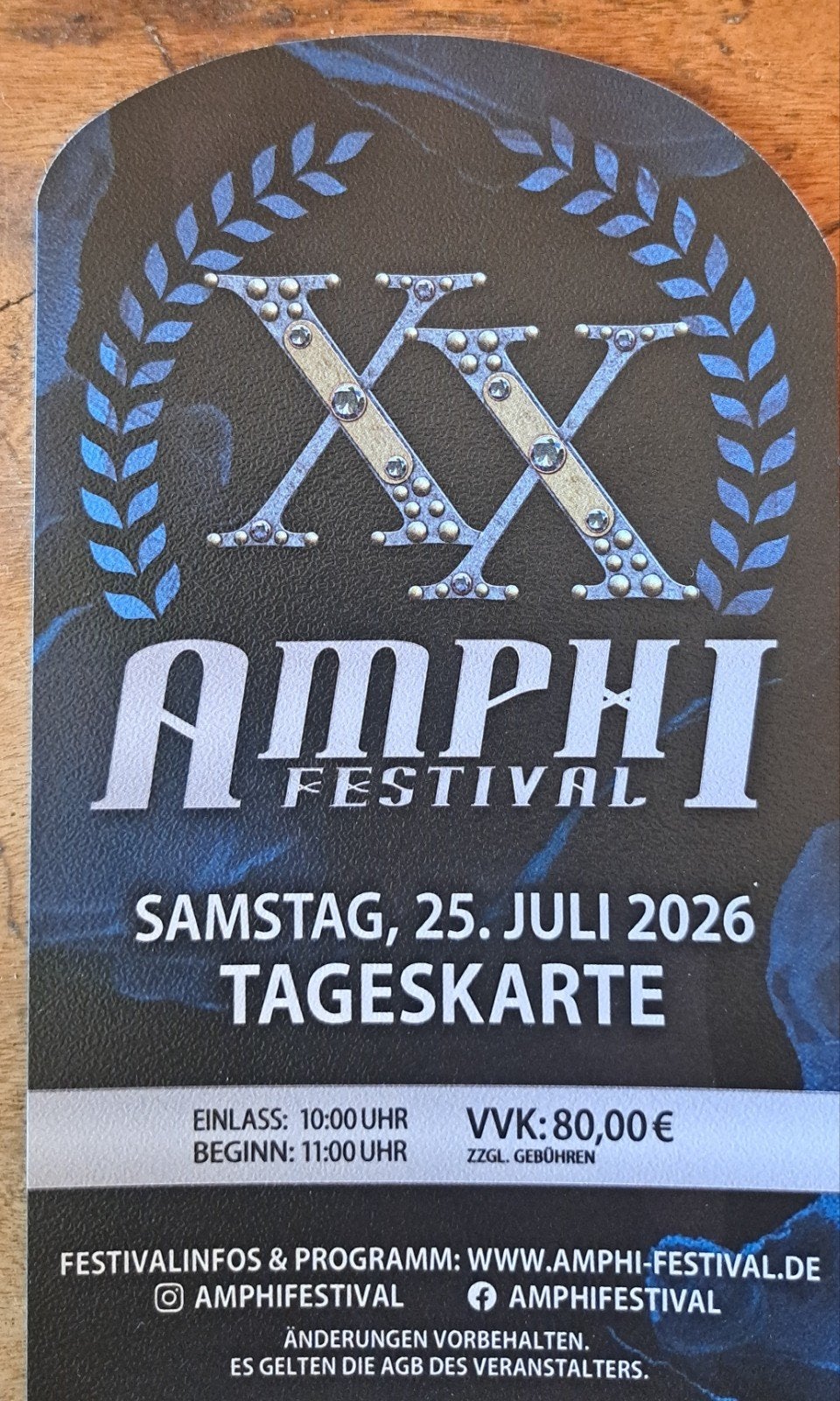 Amphi Festival Köln ticket zaterdag, Eén persoon
