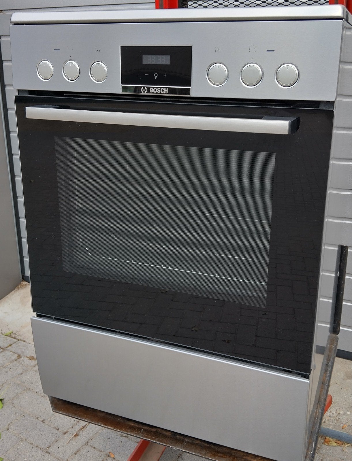 Bosch Vrijstaand  Keramische fornuis met hetelucht Oven, Ophalen, Gebruikt, Hete lucht, 60 cm of meer