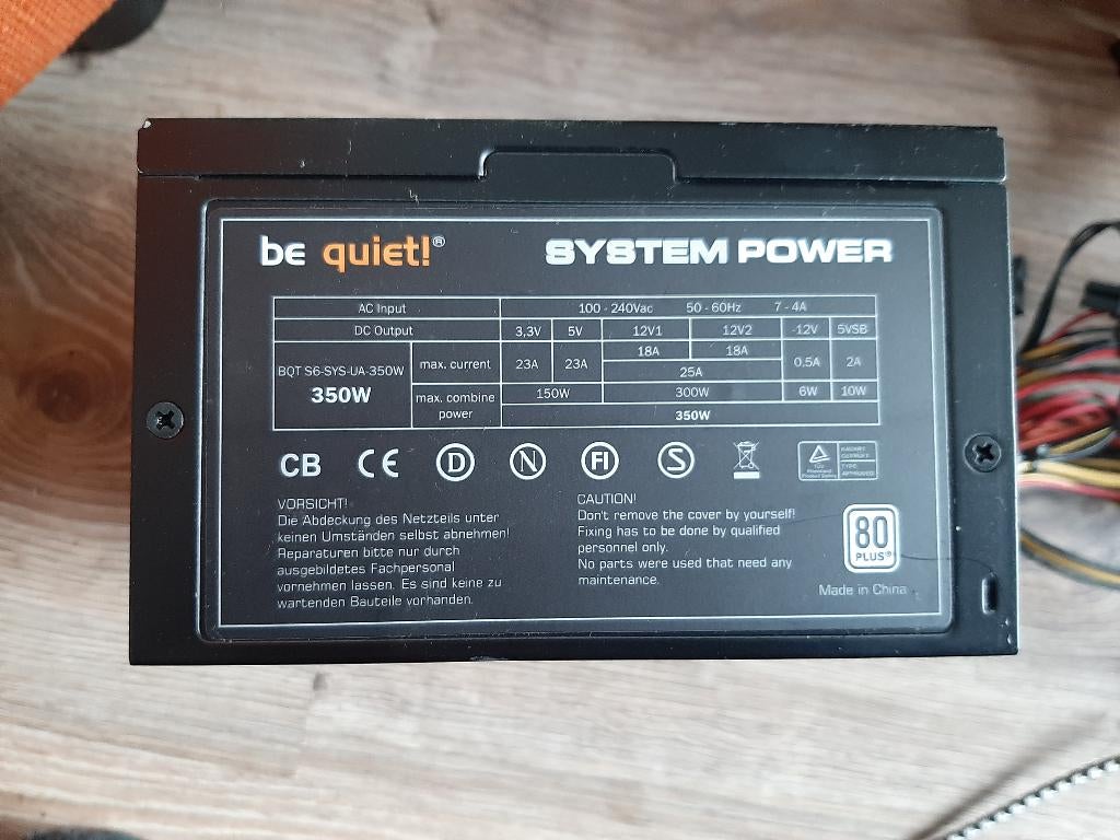 BeQuiet 350 watt atx power supply, Ophalen, Gebruikt