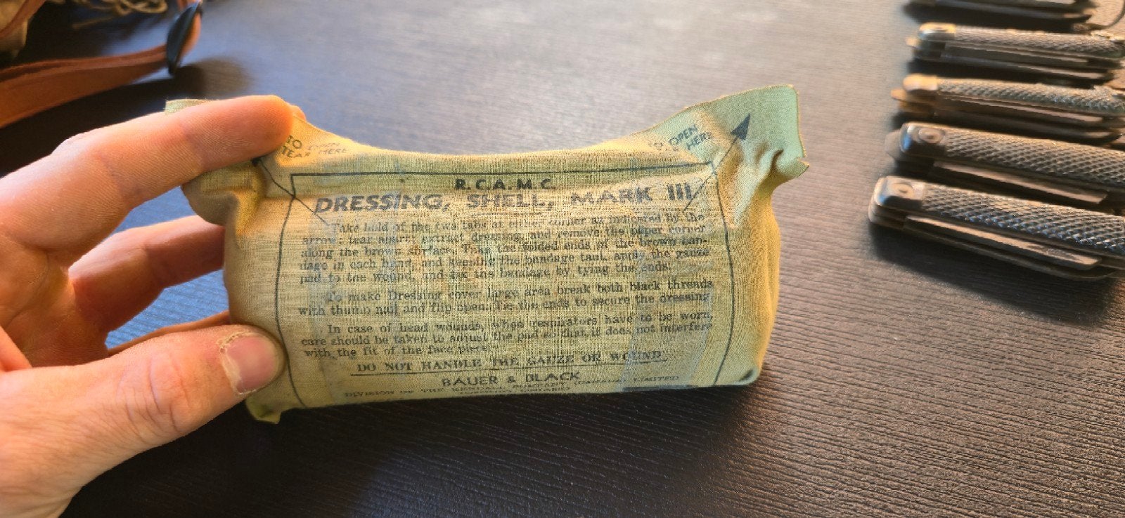 Canadese shell dressing, Ophalen of Verzenden, Landmacht, Overige gebieden, Overige typen