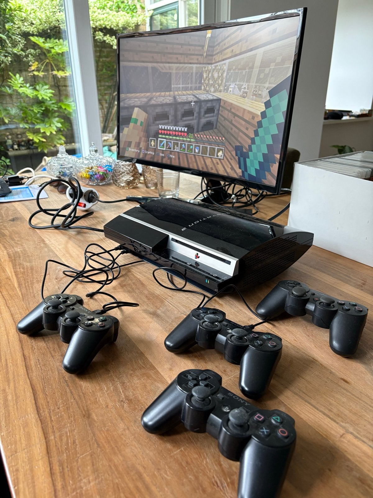PlayStation 3 Fat Model met 3 controllers en 18 games, Ophalen of Verzenden, Gebruikt, Vanaf 3 jaar