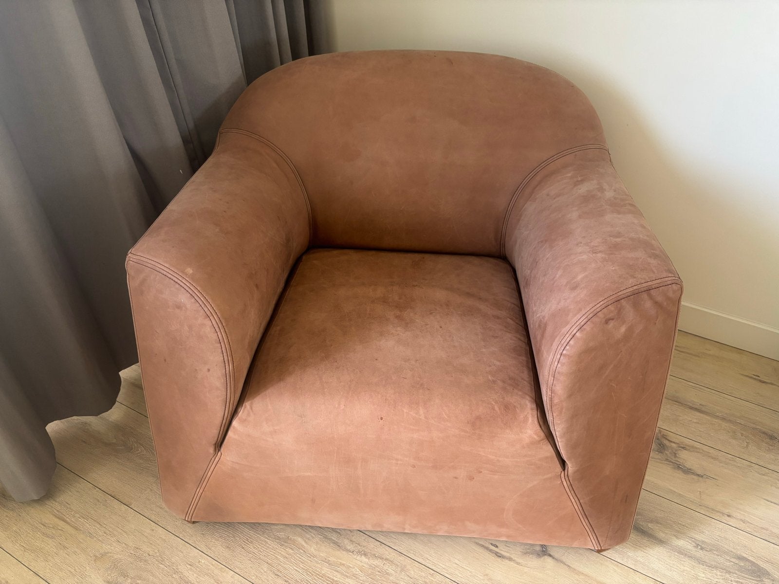 Leren fauteuil - Bruin - Originele Gelderland, Ophalen, Gebruikt, Bruin, Leer