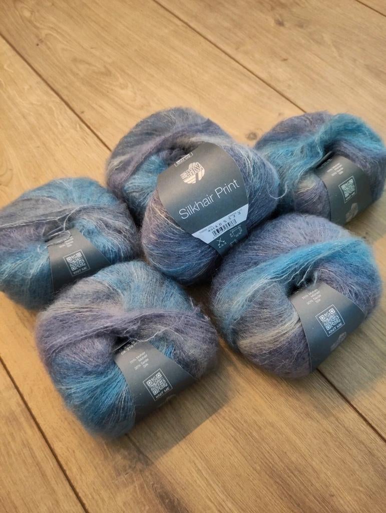Prachtige Lana Grossa Silkhair Print - 6 bollen nieuw, Ophalen of Verzenden