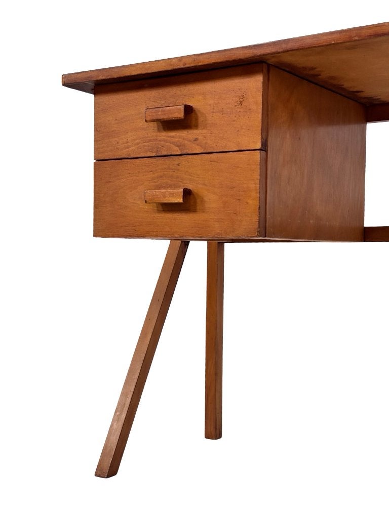 Vintage bureau compact model minimalistisch teak jaren 60, Ophalen, Vintage bureau, Vintage bureau, Vintage bureau