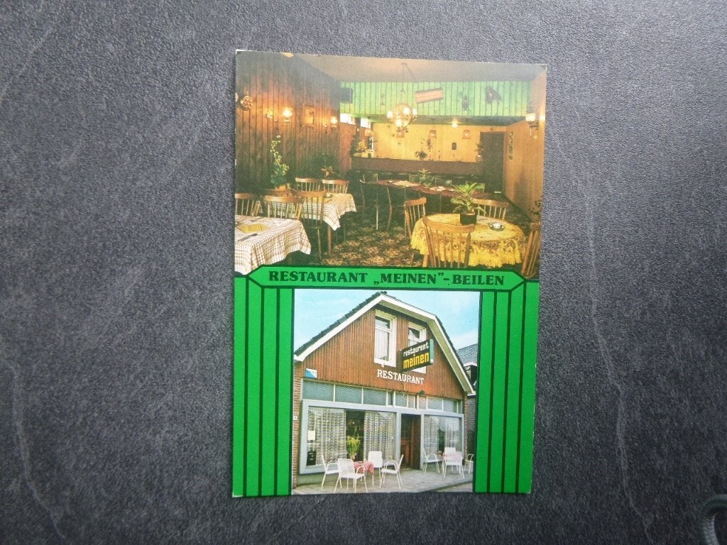 Beilen, restaurant Meinen/interieur 1976, Verzamelen, Ansichtkaarten | Nederland, Verzenden, 1960 tot 1980, Ongelopen, Noord-Brabant