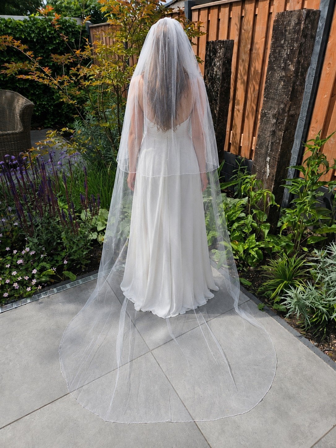 Nieuw prachtige sluier cecile calanthe 250cm kraaltjes, Ophalen, Nieuw, Wit, Accessoires