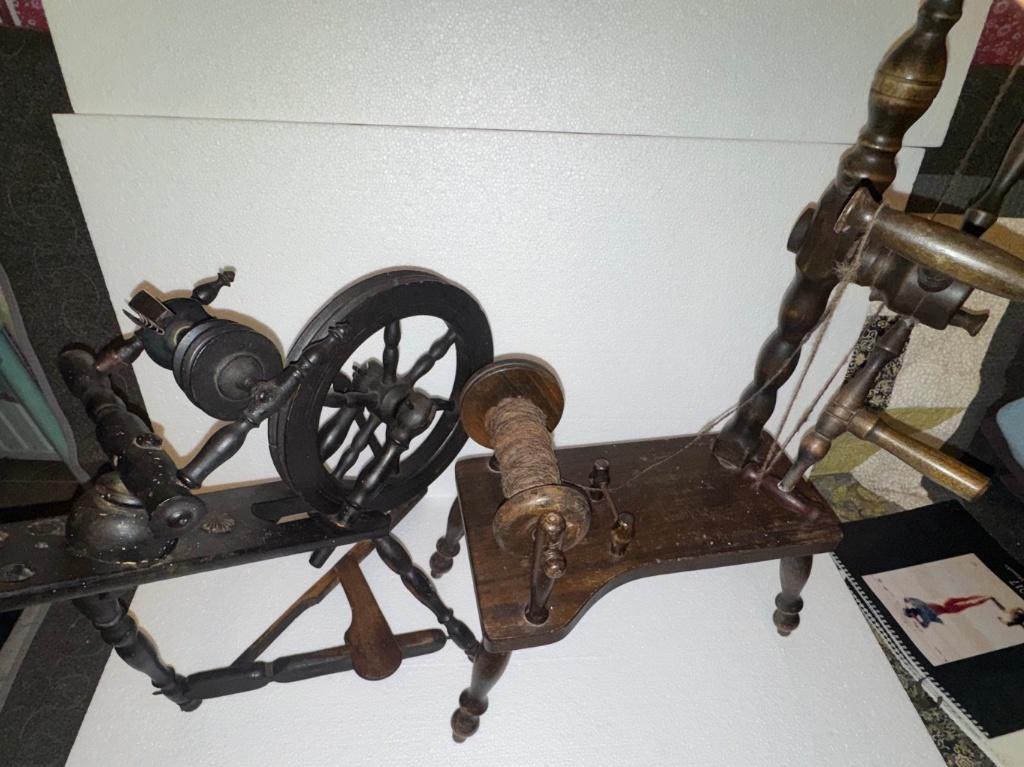 Antieke "Assepoester" spinnenwiel set – Miniatuur, Ophalen of Verzenden