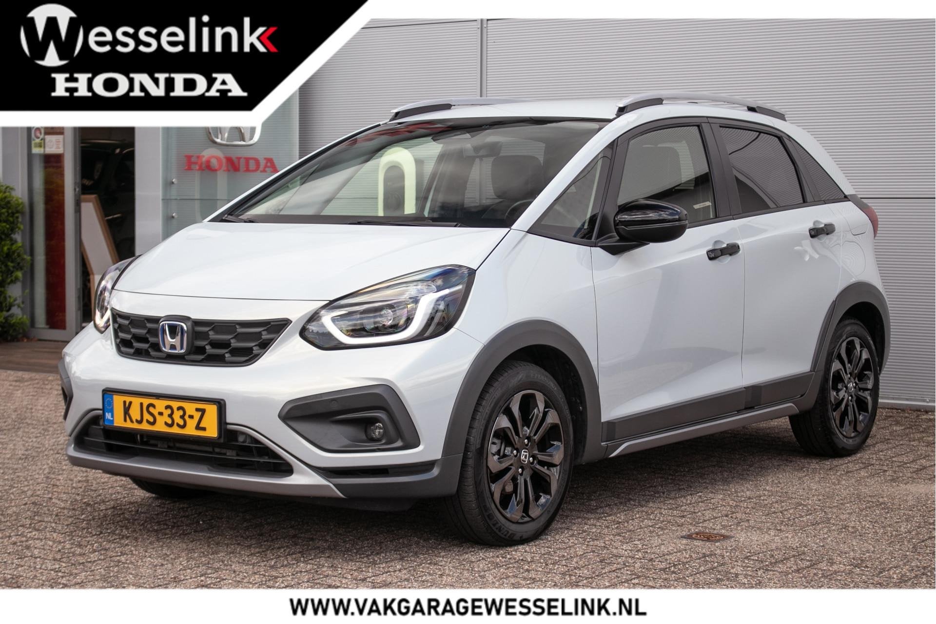 Honda Jazz 1.5 e:HEV Advance Crosstar Honda Sensing | Apple, Auto's, Honda, Zwart, Leder en Stof, Origineel Nederlands, Bedrijf