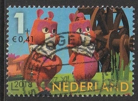 Nederland 2018 3694e Kind Ed&Willem bever, Gest Den Bosch, Verzenden, Na 1940, Gestempeld