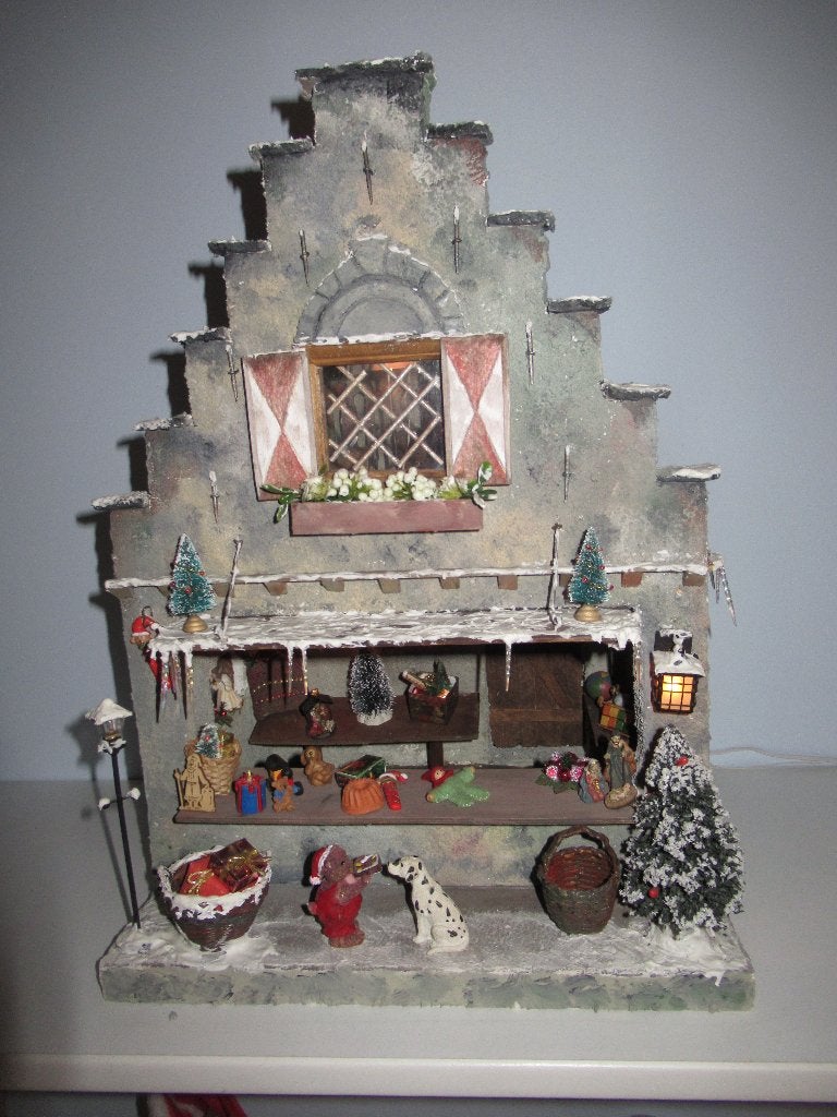 HAND MADE KERSTHUISJE VERZENDEN MOGELIJK, Ophalen, Poppenhuis