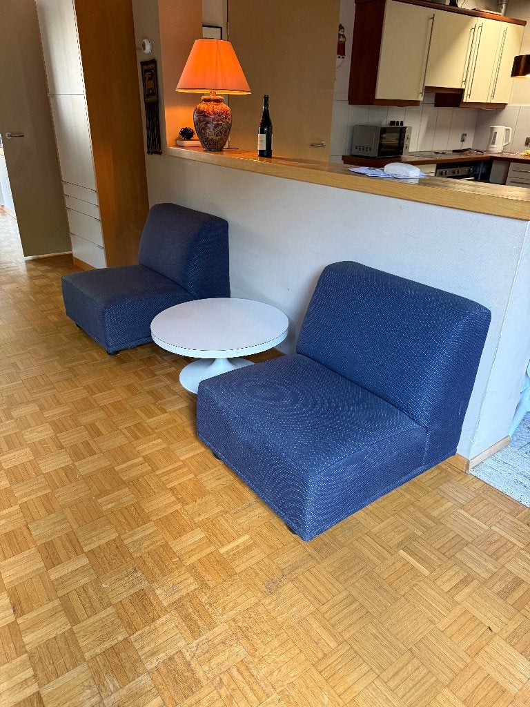 2x Artifort fauteuil / lounge stoel - opnieuw bekleed, Ophalen, 125 tot 150 cm, Zo goed als nieuw, 75 tot 100 cm