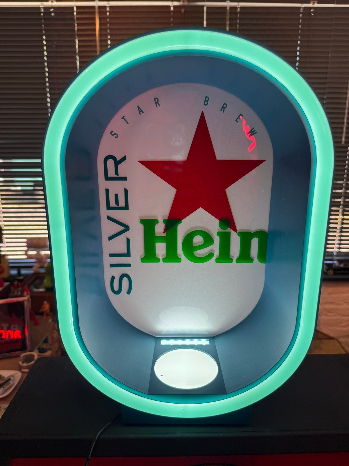 Heineken Silver Star Brew LED Lichtreclame, Ophalen, Gebruikt