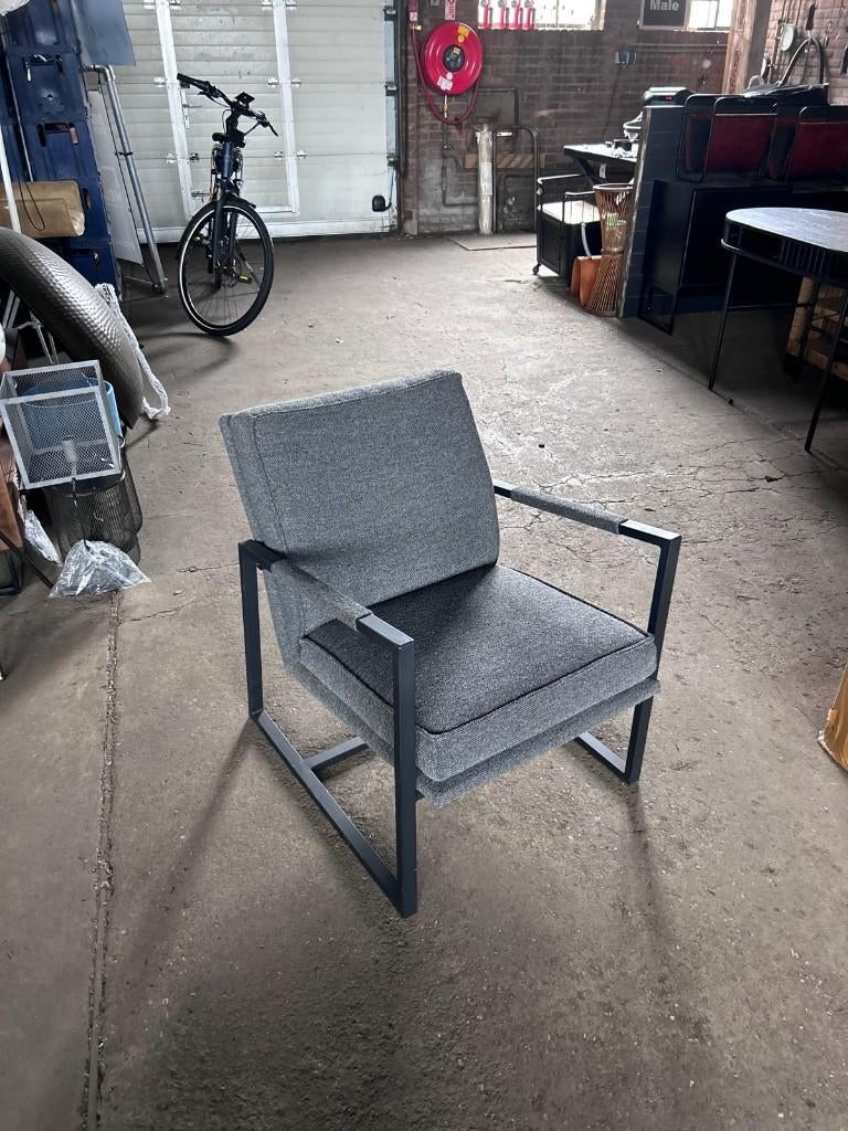 fauteuil / relaxstoel grijs outlet korting, Ophalen, Nieuw, Metaal, 50 tot 75 cm