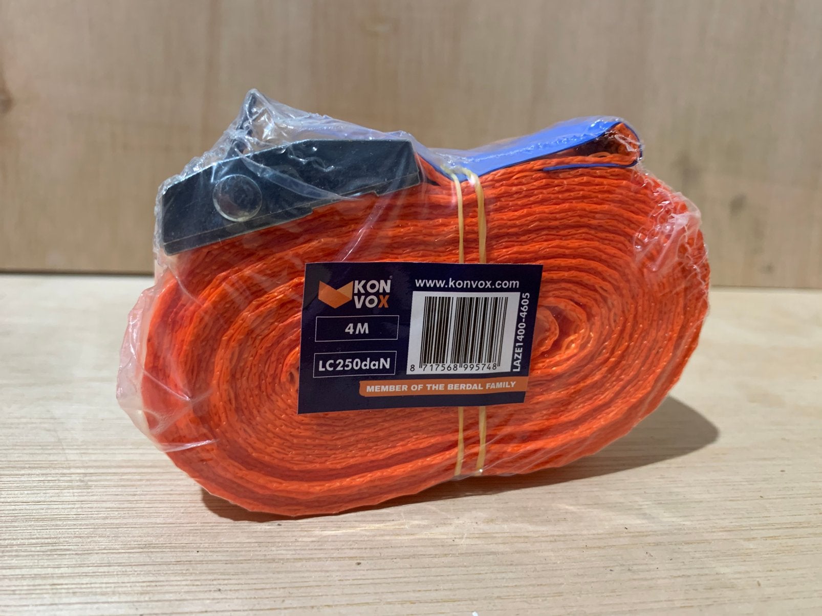 Konvox spanband 4 meter - oranje – NIEUW - met gesp, Konvox, Nieuw, Ophalen of Verzenden, Konvox