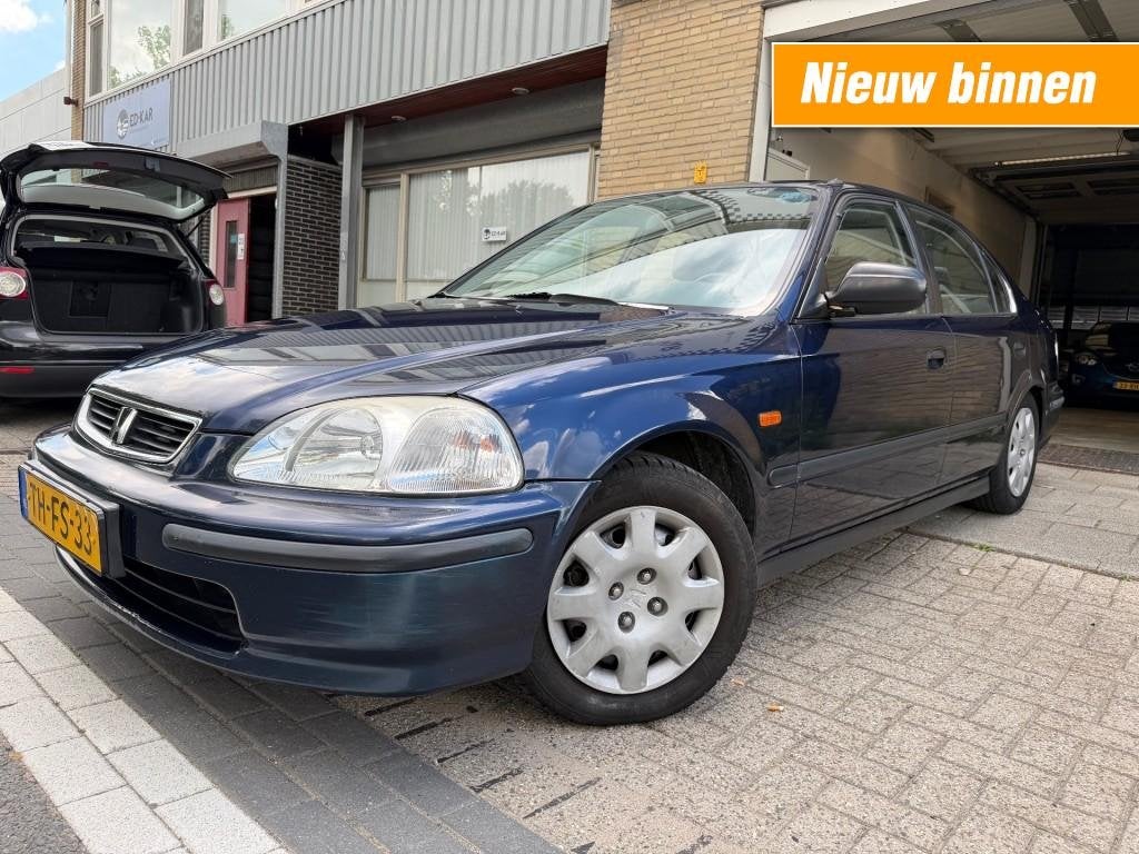 Honda CIVIC 1.4i S SEDAN AIRCO 2de eig UNIEKE AUTO NAP APK 9, Auto's, Honda, Euro 2, 4 cilinders, 1396 cc, Blauw