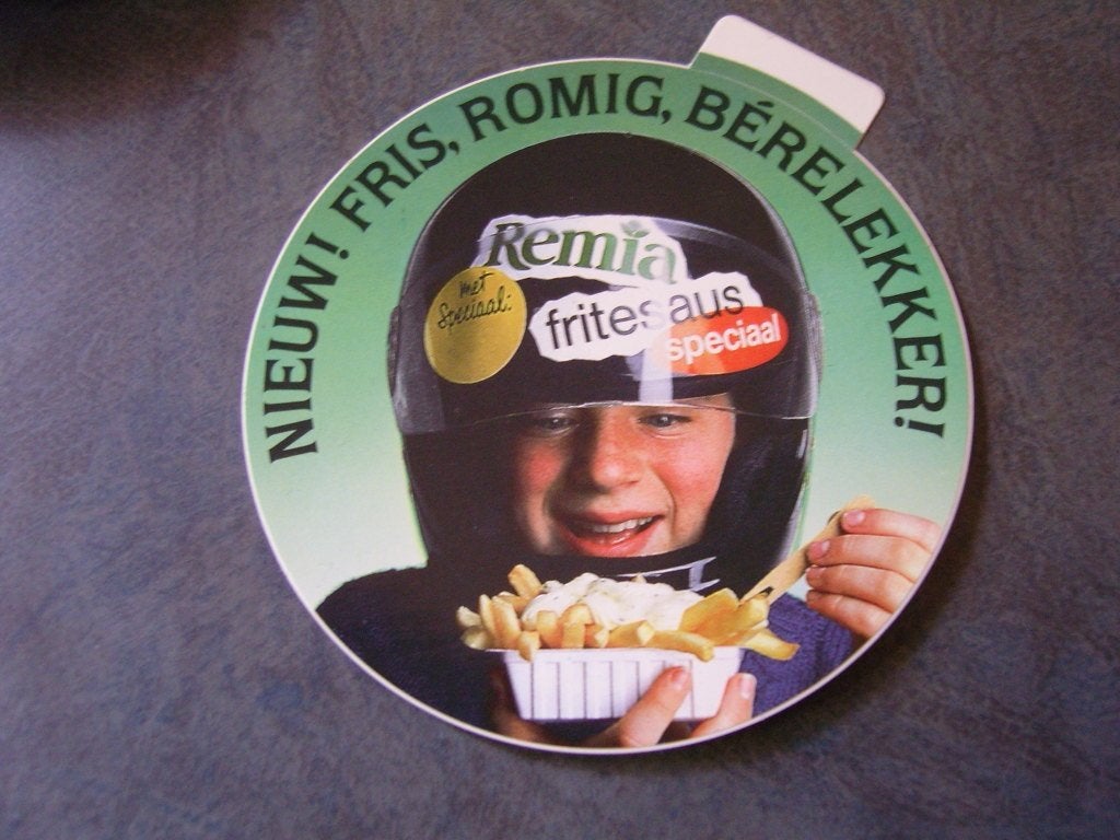 sticker REMIA Fritesaus speciaal, Ophalen, Zo goed als nieuw